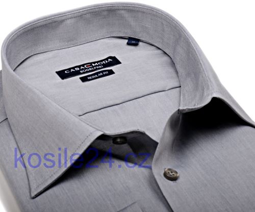 Casa Moda Comfort Fit Chambray – šedá košile - prodloužený rukáv Casa Moda Comfort Fit Chambray – šedá košile - prodloužený rukáv
