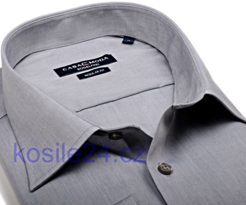 Casa Moda Modern Fit – šedá košile - prodloužený rukáv