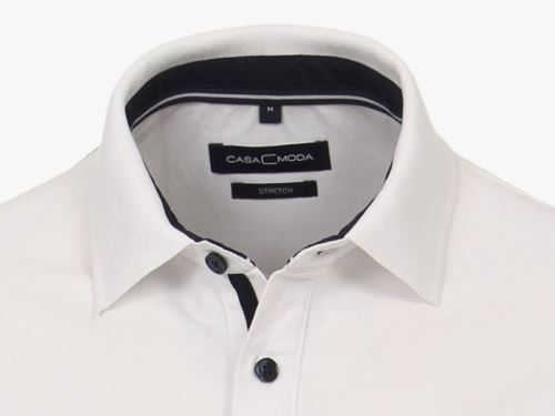 Polo tričko Casa Moda – bílé tričko s límečkem