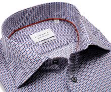 Eterna Modern Fit – košeľa s tmavomodro-červenými ornamentmi