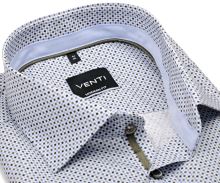 Venti Modern Fit – košeľa s bronzovo-modrými štvorčekmi, vnútorným golierom a manžetou