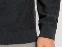 Bavlnený sveter Olymp – rozopínací na krátky zips - antracitový (5)