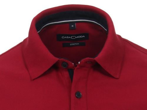 Polo tričko Casa Moda – tmavočervené tričko s golierkom
