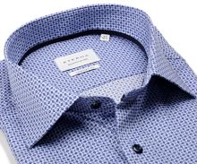 Eterna Comfort Fit – košile s drobným modrým oválkovým vzorem - prodloužený rukáv