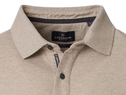 Polo tričko Casa Moda – béžové tričko s límečkem Polo tričko Casa Moda – béžové tričko s límečkem