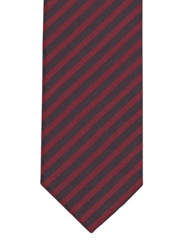 Slim kravata Olymp - tmavomodrá s bordó prúžkom