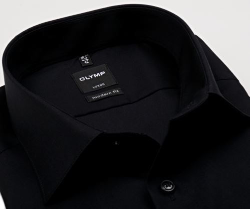 Olymp Luxor Modern Fit - čierna košeľa bez vrecka