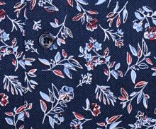Marvelis Body Fit Jersey – elastická dizajnová tmavomodrá košeľa s florálnym vzorom (2)
