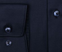Olymp Modern Fit Twill – luxusní neprůhledná tmavomodrá košile s diagonální strukturou (2)