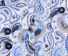 Marvelis Modern Fit - dizajnová košeľa s modro-hnedým vzorom paisley (2)