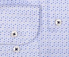 Eterna 1863 Slim Fit Two Ply - luxusná bledomodrá košeľa s modrým vzorom (2)