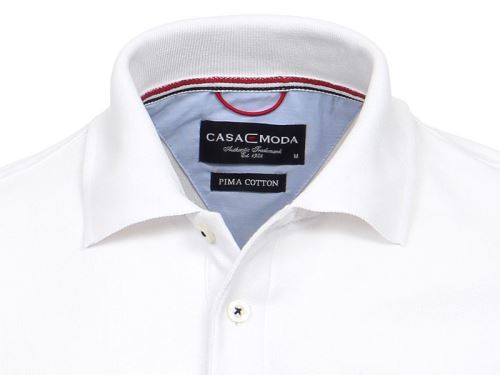 Polo tričko Casa Moda – biele tričko s golierom