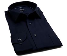 Olymp Comfort Fit – tmavě modrá košile s jemnou teksturou (1)