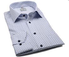 Marvelis Comfort Fit - košeľa s geometrickými objektmi v béžovo-modrej farbe (1)