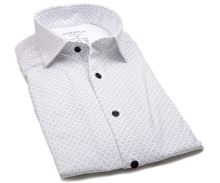 Marvelis Modern Fit Jersey – elastická košeľa s modrými štvorčekmi a okrovými bodkami (1)