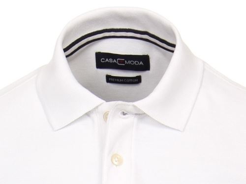 Polo tričko Casa Moda – bílé tričko s límečkem