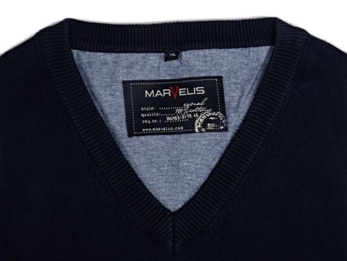 Bavlněný svetr Marvelis – tmavě modrý