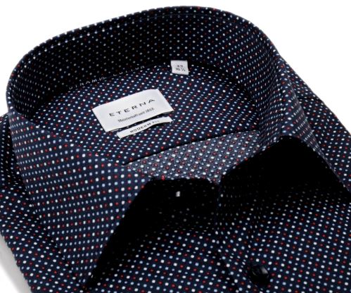 Eterna Modern Fit Dynamic Cotton – tmavomodrá košile s červeno-modro-bílými čtverečky Eterna Modern Fit Dynamic Cotton – tmavomodrá košile s červeno-modro-bílými čtverečky