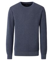 Bavlněný svetr Casa Moda – modrý - kulatý výstřih (1)