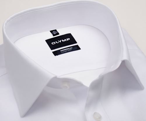 Olymp Modern Fit Cover – luxusní bílá neprůhledná košile