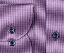 Eterna Comfort Fit - fialová košeľa s drobným vzorom kohútej stopy (2)
