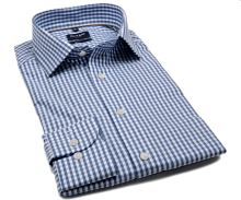 Olymp Modern Fit Twill – károvaná košile ve dvou odstínech modré (1)