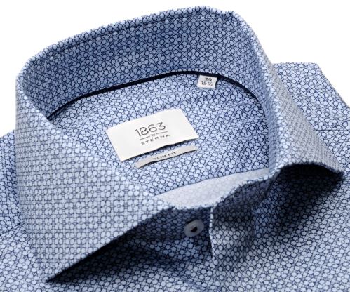Eterna 1863 Slim Fit Two Ply - luxusná košeľa s modrým vzorom