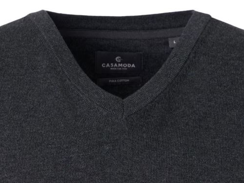 Bavlněná vesta Casa Moda – tmavě šedá