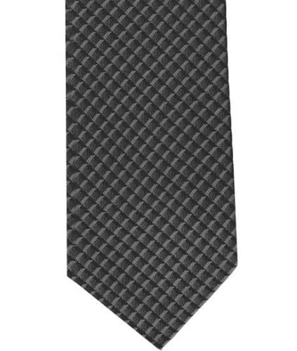 Slim kravata Olymp - tmavě šedá s křížovým vzorem