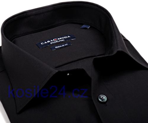 Casa Moda Comfort Fit – černá košile - extra prodloužený rukáv