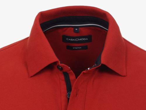 Polo tričko Casa Moda – červeno-oranžové tričko s golierkom