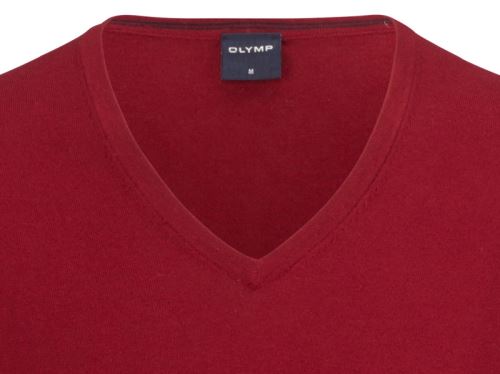 Luxusní svetr Olymp - bavlna - hedvábí - kašmír - bordó