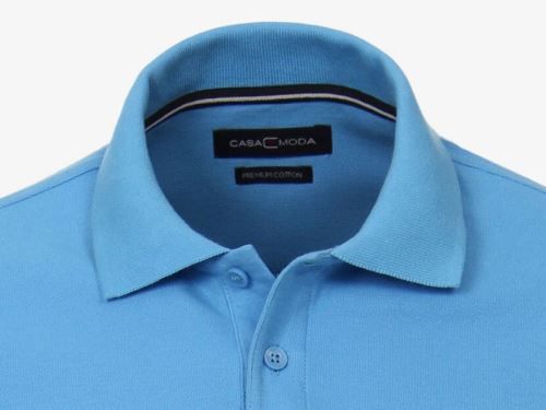 Polo tričko Casa Moda – nebesky modré tričko s golierkom