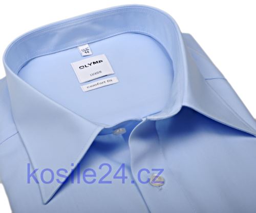 Olymp Luxor Comfort Fit Uni Popeline - světle modrá košile - prodloužený rukáv