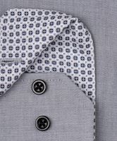 Venti Modern Fit – šedá košile s černo-bílým vnitřním límcem, manžetou a légou (2)