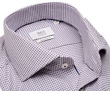 Eterna 1863 Modern Fit - luxusná růžová košeľa s tmavomodrými štvorčekmi