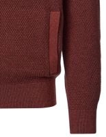 Bavlněný rozepínací svetr Casa Moda – červeno-oranžový s kapsami (3)
