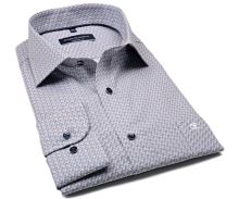 Casa Moda Comfort Fit Premium – košeľa s modro-béžovými krúžkami - extra predĺžený rukáv (1)
