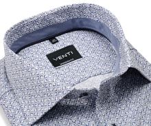 Venti Modern Fit – luxusní košile s modrým vzorem, vnitřním límcem a manžetou