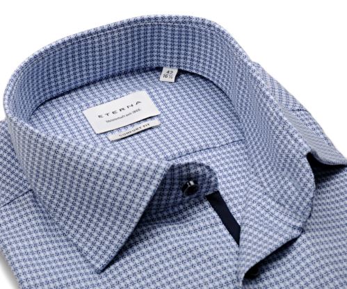 Eterna Comfort Fit – košile s modrým čtvercovým vzorem