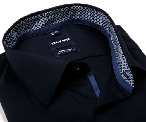 Olymp Modern Fit Natural Stretch – tmavomodrá košeľa s vnútorným golierom a manžetou - predĺžený rukáv Olymp Modern Fit Natural Stretch – tmavomodrá košeľa s vnútorným golierom a manžetou - predĺžený rukáv