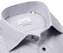 Eterna Modern Fit Dynamic Cotton – košeľa s čierno-sivými kockami