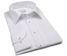 Eterna Modern Fit Dynamic Cotton – biela košeľa s tmavomodrými bodkami (1)