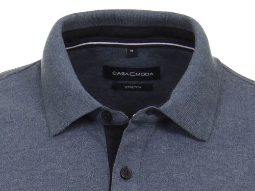 Polo tričko Casa Moda – stredne modré tričko s golierkom