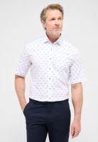 Eterna Modern Fit - košeľa s modrým vzorom malého žraloka - krátky rukáv (3)