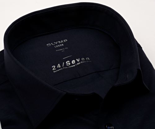 Olymp Modern Fit 24/Seven – tmavomodrá elastická košile Olymp Modern Fit 24/Seven – tmavomodrá elastická košile