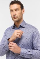 Eterna 1863 Modern Fit Two Ply - luxusná košeľa s výraznými modrými ornamentmi (5)
