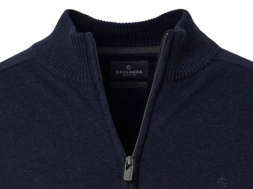 Bavlněný rozepínací svetr Casa Moda – nový tmavě modrý