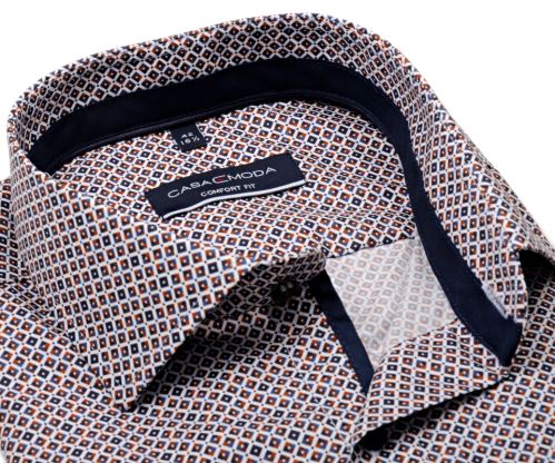 Casa Moda Comfort Fit – košile s cihlově-modrými čtverečky, vnitřním límcem, manžetou a légou Casa Moda Comfort Fit – košile s cihlově-modrými čtverečky, vnitřním límcem, manžetou a légou