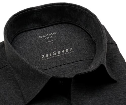Olymp Modern Fit 24/Seven – antracitová elastická košeľa Olymp Modern Fit 24/Seven – antracitová elastická košeľa